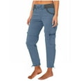 thumbnail image 1 of ICHUANYI Clearance Women's Fashion Casual Solid Color High Waist Cargo Pants A-Line Loose Wide Leg Pocket Quick Drying Long Pants(Blue, XL) ICHUANYI WER2023081012440, 1 of 6