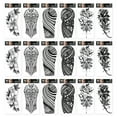 thumbnail image 1 of 18 hojas de tatuajes temporales para hombres y adultos, tatuajes falsos para mujeres, tatuajes de manga, pegatinas temporales, 1 of 5