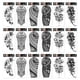 thumbnail image 1 of 18 hojas de tatuaje temporal para hombres y adultos, tatuaje falso para mujeres, tatuajes de manga, pegatinas temporales, 1 of 4