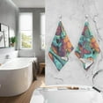 thumbnail image 3 of SKYSONIC 2 PCS Meditation Skull Bath Towels Set 16"x28", Cotton Face Towel Water Absorbent Lightweight Quickdry Hand Towels for Bathroom Ktichen Travel Gym, 3 of 7
