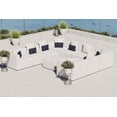 thumbnail image 1 of Modway Saybrook Canapé Sectionnel de Patio 10 Pcs en Tissu Rembourré, Blanc, 1 of 11