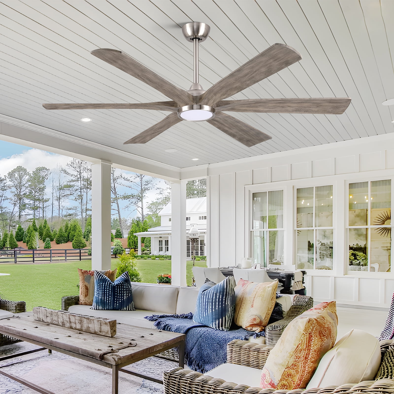 Westinghouse 100 Inch Widespan Industrial Ceiling Fan With Remote - Matte Black, DC Motor, For Large Spaces - View #2