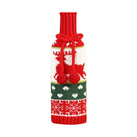

ZHIYU Christmas Bottle Set Bag Candlelight Dinner And Christmas Family Party Table Decorations