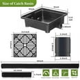 Wiher Catch Basin Downspout Extensions, Upgraded 9x9 inch No Dig French Drain Downspout Diverter