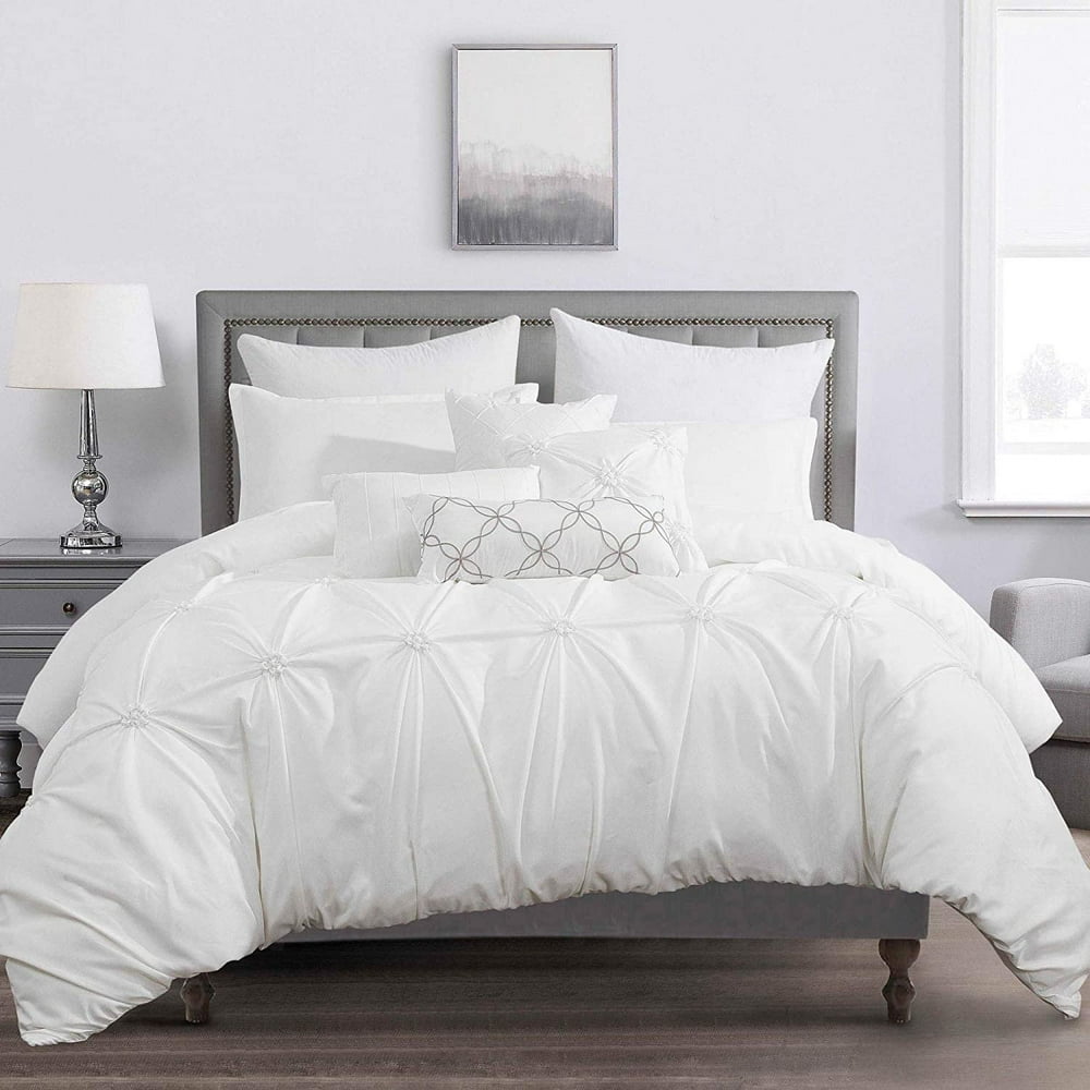 Sapphire Home Luxury 7 Piece Full/Queen Comforter Set with Shams