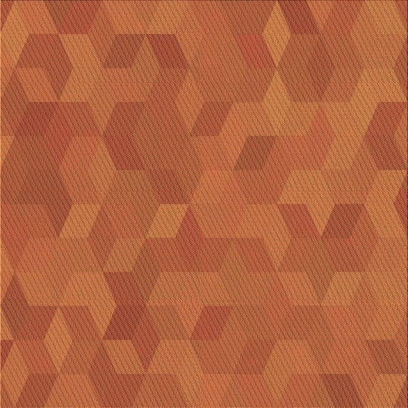 Ahgly Company Indoor Square Patterned Neon Orange Area Rugs, 7' Square