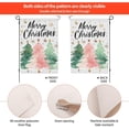 thumbnail image 2 of Merry Christmas Pine Tree Decorative Garden Flag, Xmas Snowflakes Yard Lawn Outside Decor, Winter Holiday Farmhouse Linen Outdoor Home Decoration Double Sided 12" X 18", 2 of 6