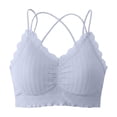 thumbnail image 5 of PNTUTB Bras for Women Back-Highlighting Lingerie Lace Bandeau Double-Strap Cross-Back Underwear V-Neck Pushing-Up Comfortable Anti-Sagging Bra, 5 of 7