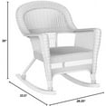 thumbnail image 4 of Jeco W00206R-B-2 White Rocker Wicker Chair - Set 2, 4 of 4