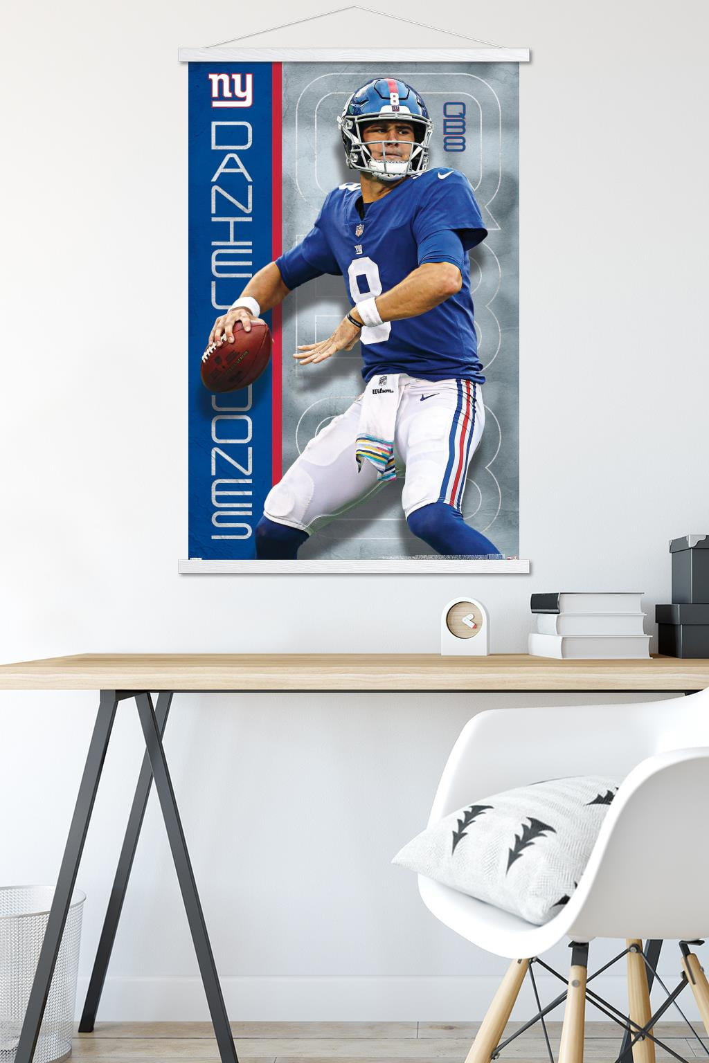 : BYUUU Daniel Jones Poster American Football Canvas Print Poster  Wall Art For Home Office Decorations Painting. #D1204, Unframe,  24x36inch(60x90cm): Posters & Prints