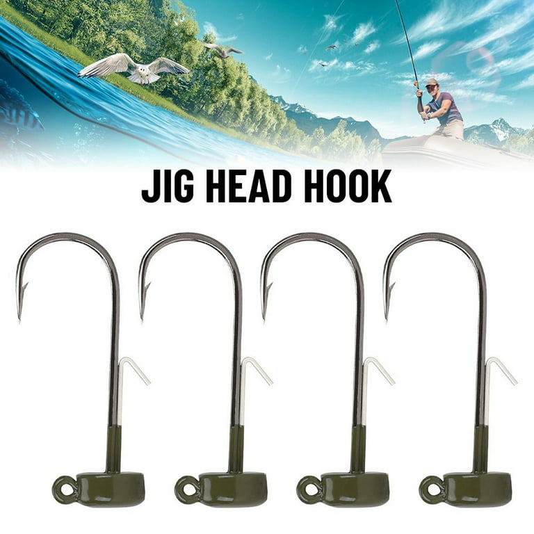 Hot Sharp Tungsten Jig Resin Perforated Barb Jig Head Hook Jigging Bait Durable Head 1.8g