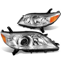 DNA Motoring For 11-20 Toyota Sienna Chrome Amber Corner Projector Headlight Lamps Pair
