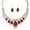 Red, variant on AYYUFE 2Pcs/Set Exaggerated Noble Beautiful Necklace Earrings Multicolor Water Drop Faux Gem Pendant Necklace Earrings Jewelry Accessory