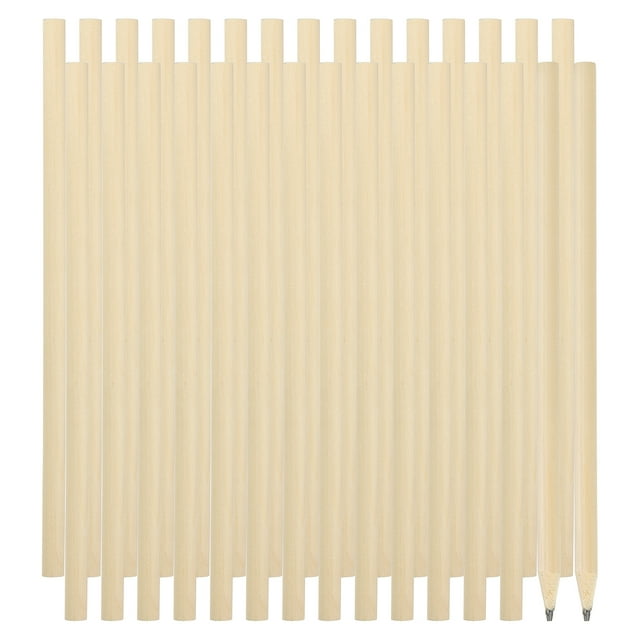 Uxcell Crayons Ronds en Bois en Vrac, Lot de 30 Crayons Graphite HB Design Double Embout pour Fournitures de Bureau, Marron