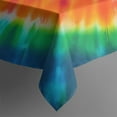 thumbnail image 5 of Colorful Rainbow Tie Dye Spiral Pattern Square Tablecloth,Waterproof Square Table Cover,Wipeable Spillproof Washable Table Cover for Home Kitchen Party Decor 42"X42"(107x107cm), 5 of 6