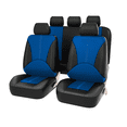 thumbnail image 1 of Asiento De Coche Cuero Respirable 9 Piezas Bicolor color azul, 1 of 4