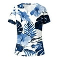 thumbnail image 4 of Lolmot T-shirt Ample Décontracté à Col en V à Manches Courtes pour Femmes avec Imprimé, 4 of 4