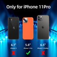 thumbnail image 6 of [5 in 1 for iPhone 11 Pro Case 5.8 inch, with 2 Pack Screen Protector + 2 Pack Camera Lens Protector, Liquid Silicone Slim Shockproof Protective Phone Case [Microfiber Lining] (Orange), 6 of 14