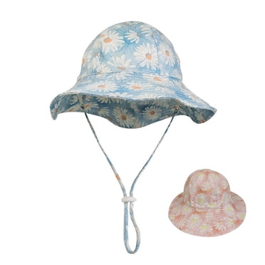 Cute Baby Kids Girl Bucket Hat Floral Print Sun Hat Sun-Resistant Fisherman Cap