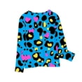 thumbnail image 5 of AJTQTH Cute Leopard Shirts for Kids Boys Girls Casual Long Sleeve Round Neck Graphic T-Shirts Trendy Soft Comfy Pullover Sweatshirts Tops Mulitcolor#06 5-6 Years, 5 of 6
