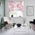 thumbnail image 3 of Spring Peach Flowers Kitchen Curtains Window Panels, Pink Botanical Floral Leaves Branch Insulated Window Treatment Curtain, Grommet Curtains for Bedroom/Living Room/Bathroom, 2 Piece 27.5"Wx39"L, 3 of 8