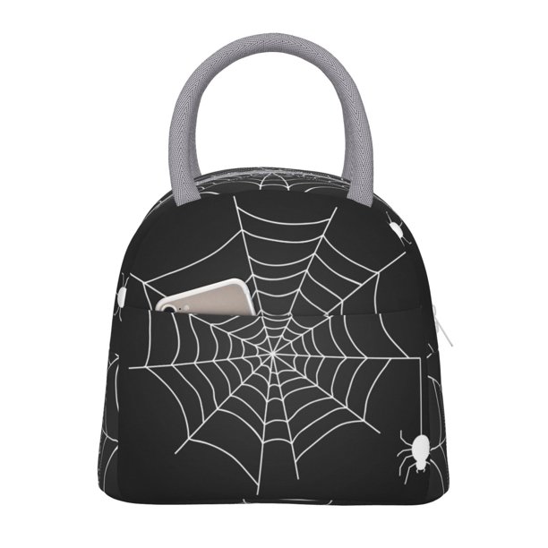 Fotbe A Web With A Spider Bolsa de Almuerzo con Estampado, Lonchera Aislada, Contenedor de Comida Reutilizable Tipo Cooler a Prueba de Fugas
