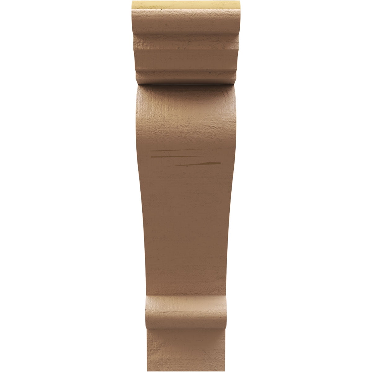 7"W x 28"D x 28"H Thin Mayflower Rough Cedar Woodgrain TimberThane Corbel, Primed Tan