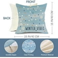 thumbnail image 2 of Hello Winter Vibes Bike Decorative Throw Pillow Covers 16 x 16 Set of 4, Get Cozy Bicycle Christmas Tree Porch Outdoor Home Decor, Let It Snow Blue Plaid Polka Dot Farmhouse Couch Cushion Case, 2 of 6