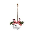 thumbnail image 4 of Campanas de Navidad, campanas para árbol de Navidad, colgantes para guirnaldas, suministros para fiestas de Navidad Campana Redonda Blanca, 4 of 9