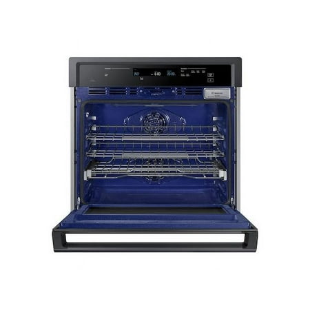 Samsung - 30" Single Wall Oven with  Steam Cook and WiFi - Black Stainless Steel