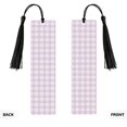 thumbnail image 2 of Kdxio Floral Purple Buffalo Plaid Print Metal Tassel Bookmarks,Perfect Gift for Art Lovers and Bookworms Metal Bookmarks for Women, 2 of 8