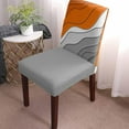 thumbnail image 2 of Chair Covers for Dining Room Set of 4,Abstract Orange Grey Gradient Stretch Seat Protector Removable Washable Chairs Slipcovers for Kitchen Banquet Wedding Hotel,Modern Geometric Lines, 2 of 6