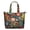 Floral, variant on Moroccan Plaid Travel Tote Weekender Bag with Rustic Plaid Aesthetic, Checkered Geometric Pattern, Lightweight Overnight Duffel