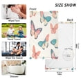 thumbnail image 6 of Yayeee 2 Pack Hand Towels for Bathroom 100% Cotton 16" x 28" Soft Absorbent Kitchen Towel, Colorful Butterflies, 6 of 7