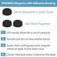 thumbnail image 2 of 105 Pcs Round Magnets with Adhesive Backing, Flexible Self Adhesive Magnets for Crafts, Small Sticky Magnetic Dots for Hanging & Organizing Light Objects, Magnets for Whiteboard, Fridge, DIY…, 2 of 6
