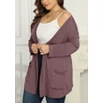 thumbnail image 3 of Daystry Women's Plus Size Open Front Casual Long Sleeve Lightweight Drape Cardigans Soft with Pockets, 3 of 12