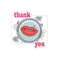 thumbnail image 1 of Lip Flower Frame Cartoon Pattern Thank You Stickers Quote Grateful, 1 of 3