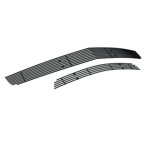APS Premium Stainless Steel Black Horizontal Billet Grille Combo Compatible with Chevy Camaro LT LS V6 2010-2013 N19-J72016C