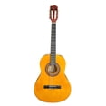 thumbnail image 2 of 3/4 Size Classical Guitar for Kids & Beginners – Natural Amber Acoustic Guitar, Nylon Strings, Starter Kit with Bag, Picks, Chord Chart, Stand, Tuner, Capo, String set, Strap Amber, 2 of 8