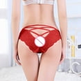 thumbnail image 7 of 6PCS Women Crochet Lace Up Panties Plus Size Sexy Hollow Out Push Up Lingerie For Women, 7 of 7