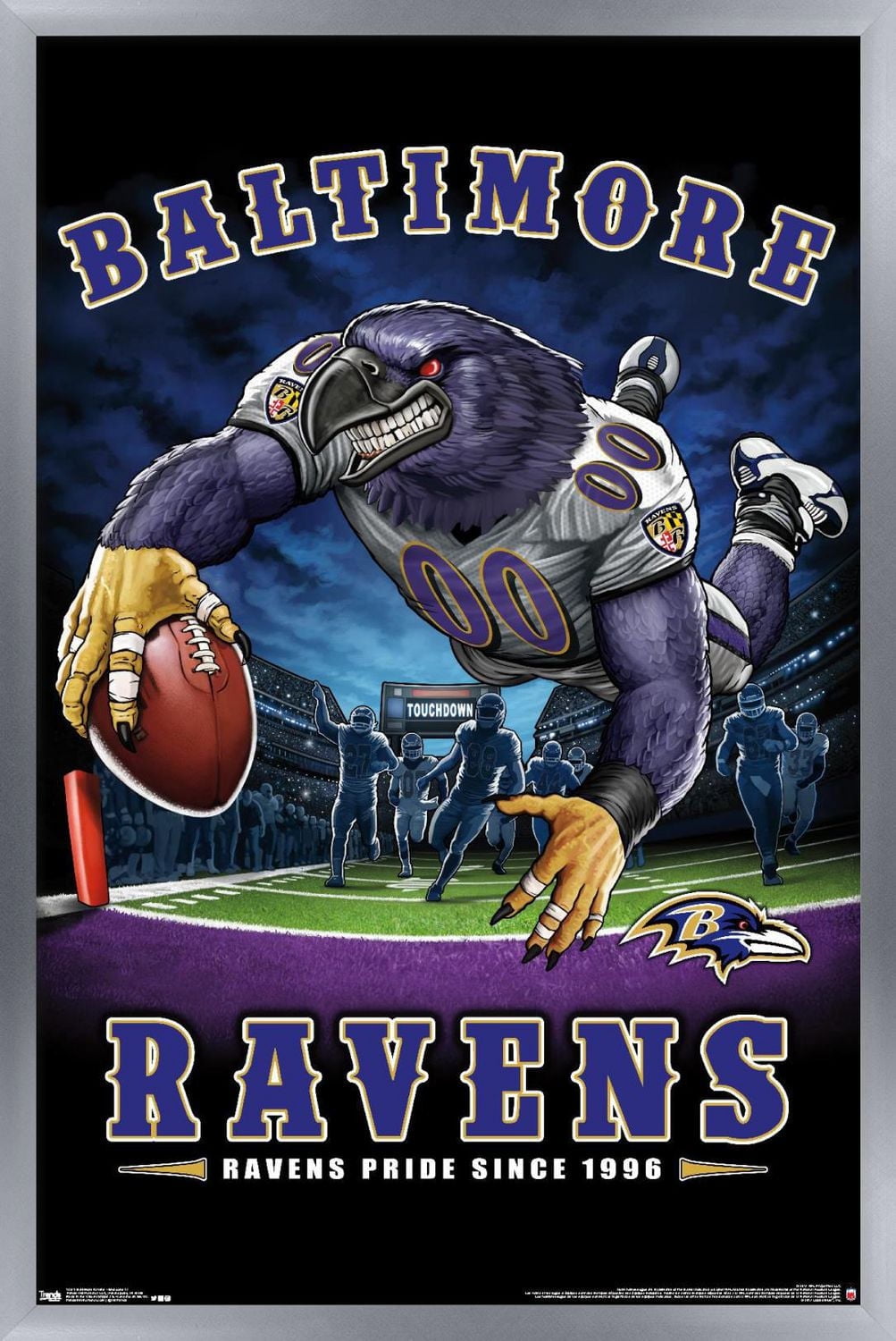NFL Baltimore Ravens - End Zone 17 Wall Poster, 14.725" x 22.375"