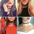 thumbnail image 6 of Set of 4 Stylish Black Choker Necklaces Trendy Clavicular Chain Neck Jewelry, 6 of 11