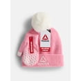 thumbnail image 2 of Reebok Toddler Girls' Beanie Hat and Mitten Set, 3-Piece, One Size, 2 of 4