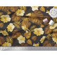 thumbnail image 2 of Soimoi Rayon Fabric Floral & Leaves Tropical Print Fabric by Yard 56 Inch Wide, 2 of 3