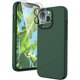 thumbnail image 1 of TOCOL Funda 5 en 1 para iPhone 13, con 2 protectores de pantalla + 2 protectores de lente de cámara, funda de silicona líquida para iPhone 13, azul medianoche, 1 of 4