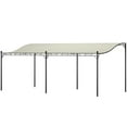 thumbnail image 2 of Aimee Lii 10' x 20' Wall-Mounted Outdoor Pergola Canopy, Metal Patio Canopy with Drainage Holes for Backyard Garden, Tents for Parties, Shade Canopy, Outdoor Canopy, Cream White, 2 of 19