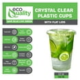 thumbnail image 4 of [150 Pack] 32 oz Plastic Cups with Lids | Iced Coffee Go Cups and Lids | Cold Smoothie | Clear Plastic Disposable Pet Cups | Ideal for Coffee, Parfait, Juice, Soda, Cocktail, Party Cups, Meal Prep, 4 of 7