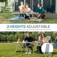 thumbnail image 4 of PORTAL Folding Camping Table for 4-6 Person, Large Aluminum Portable Table with Adjustable Height and Carry Handle for Picnic, BBQ, Camping, Silver, 4 of 9