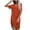 Orange, variant on ZVNAΖH Women's Summer Short Sleeve Casual Dresses V-neck Solid Color Tshirt Dress Soft Comfty Lounge Home Sleep Dress