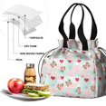 thumbnail image 4 of Pioneer Flower Floral Print Pattern Drawstring Lunch Bag Women - Drawstring Lunch Bag Insulated for Work Office - Stain-Resistant Large Lunchbags for Women with Multi-Pockets, 4 of 6